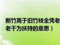 新竹高于舊竹枝全憑老干為扶持讀音（新竹高于舊竹枝全憑老干為扶持的意思）