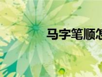 馬字筆順怎么寫(xiě)（馬字筆順）