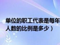 單位的職工代表是每年選的還是終身制（職工代表應占單位人數(shù)的比例是多少）