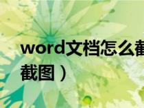 word文檔怎么截圖發(fā)微信（word文檔怎么截圖）