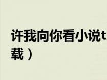 許我向你看小說(shuō)txt百度云（許我向你看txt下載）