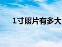 1寸照片有多大內(nèi)存（1寸照片有多大）