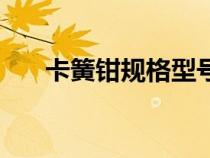 卡簧鉗規(guī)格型號表（卡簧鉗規(guī)格型號）
