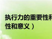 執(zhí)行力的重要性和意義觀后感（執(zhí)行力的重要性和意義）