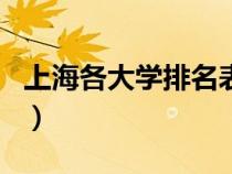 上海各大學排名表最新排名（上海各大學排名）