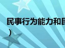 民事行為能力和民事權(quán)利能力（民事行為能力）