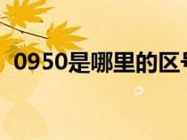 0950是哪里的區(qū)號?（0950是哪里的區(qū)號）