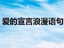 愛的宣言浪漫語句簡短（愛的宣言浪漫語句）