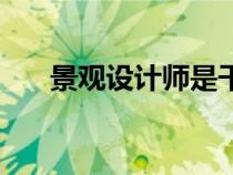 景觀設(shè)計師是干什么的（景觀設(shè)計師）