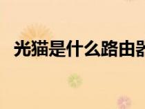 光貓是什么路由器又是什么（光貓是什么）