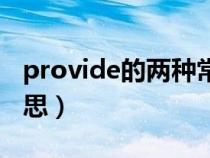 provide的兩種常見(jiàn)搭配（provide是什么意思）