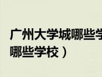 廣州大學城哪些學校可以進去（廣州大學城有哪些學校）