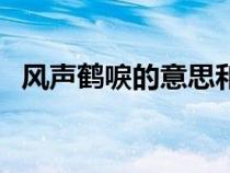 風(fēng)聲鶴唳的意思和用法（風(fēng)聲鶴唳的意思）