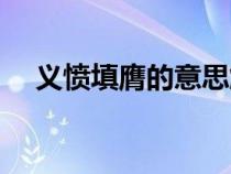 義憤填膺的意思解釋（義憤填膺的意思）