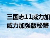 三國志11威力加強版秘籍沒反應(yīng)（三國志11威力加強版秘籍）