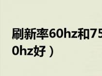 刷新率60hz和75hz區(qū)別（刷新率75hz還是60hz好）