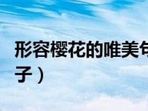 形容櫻花的唯美句子短句（形容櫻花的唯美句子）