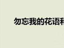 勿忘我的花語和象征（勿忘我的花語）