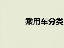 乘用車分類級(jí)別（乘用車分類）