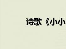 詩歌《小小的我》（童年詩歌）