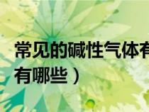 常見的堿性氣體有哪些初中（常見的堿性氣體有哪些）