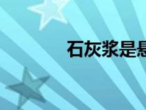 石灰漿是懸濁液嗎（石灰漿）
