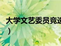 大學(xué)文藝委員競(jìng)選稿子(大學(xué)文藝委員競(jìng)選稿) 大學(xué)文藝委員競(jìng)選稿子(大學(xué)文藝委員競(jìng)選稿)