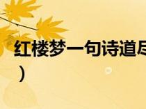 紅樓夢(mèng)一句詩(shī)道盡人生(黛玉葬花表達(dá)了什么) 紅樓夢(mèng)一句詩(shī)道盡人生(黛玉葬花表達(dá)了什么)