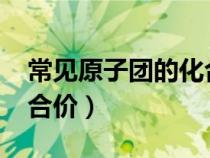常見原子團的化合價(6個)（常見原子團的化合價）