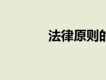 法律原則的分類（法律原則）