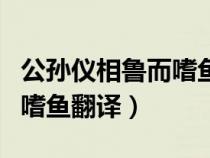 公孫儀相魯而嗜魚中魚的作用（公孫儀相魯而嗜魚翻譯）