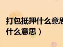 打包抵押什么意思（請(qǐng)問打包和押匯有分別是什么意思）