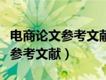 電商論文參考文獻(xiàn)有哪些好詞好句（電商論文參考文獻(xiàn)）