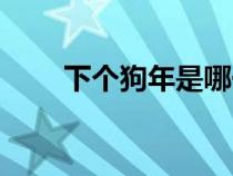 下個狗年是哪一年（狗年是哪一年）