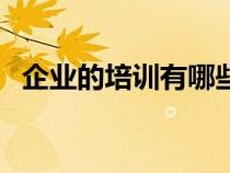 企業(yè)的培訓(xùn)有哪些(企業(yè)培訓(xùn)課程有哪些) 企業(yè)的培訓(xùn)有哪些(企業(yè)培訓(xùn)課程有哪些)