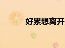 好累想離開這個(gè)世界了（好累）