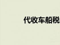 代收車船稅是什么意思(代收) 代收車船稅是什么意思(代收)