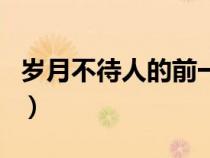 歲月不待人的前一句（歲月不待人是誰的名句）
