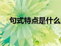 句式特點(diǎn)是什么意思（特點(diǎn)是什么意思）