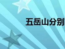 五岳山分別高多少米（五岳山）