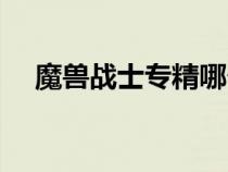 魔獸戰(zhàn)士專精哪個技能（魔獸戰(zhàn)士專精）
