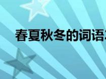 春夏秋冬的詞語20個（春夏秋冬的詞語）