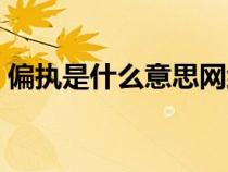 偏執(zhí)是什么意思網(wǎng)絡(luò)用語(yǔ)（偏執(zhí)是什么意思）