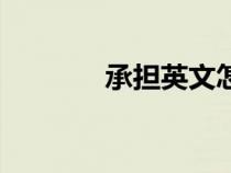 承擔(dān)英文怎么讀（承擔(dān)英文）