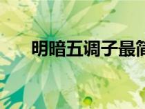 明暗五調(diào)子最簡(jiǎn)單解釋（明暗五調(diào)子）