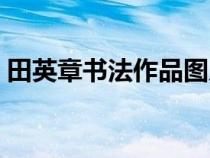 田英章書法作品圖片大全（田英章書法作品）