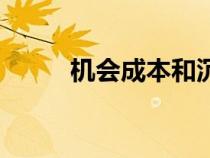 機(jī)會(huì)成本和沉沒(méi)成本(機(jī)會(huì)成本) 機(jī)會(huì)成本和沉沒(méi)成本(機(jī)會(huì)成本)