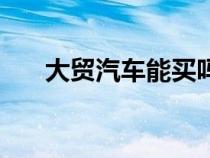大貿(mào)汽車能買嗎(大貿(mào)車是什么意思) 大貿(mào)汽車能買嗎(大貿(mào)車是什么意思)