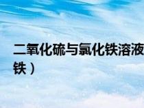二氧化硫與氯化鐵溶液反應(yīng)的離子方程式（二氧化硫與氯化鐵）