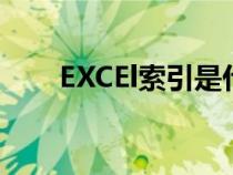 EXCEl索引是什么意思(excel索引) EXCEl索引是什么意思(excel索引)
